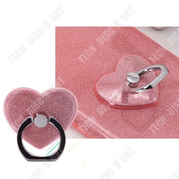 Support Telefon - TECH DISCOUNT - Universell - Hjärta - Rosa - Zinklegering