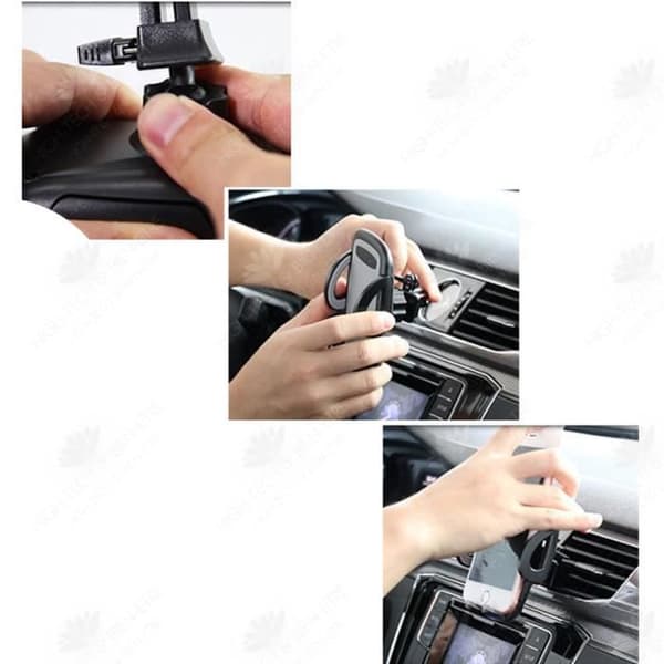 HTBE® billuftutloppsblad universalklämma mobiltelefon GPS-navigator universal mini universalfäste