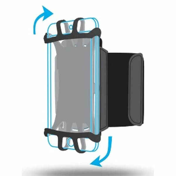 Armbånd til mobiltelefon Mobilis 030003 Sort Silikone