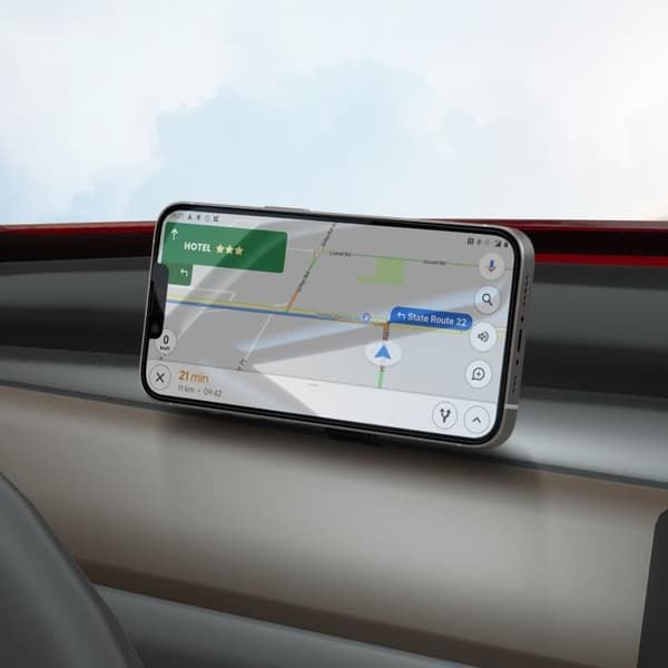 Stöd för magnetisk telefon för Tesla Model 3 / Y, roterande LinQ svart