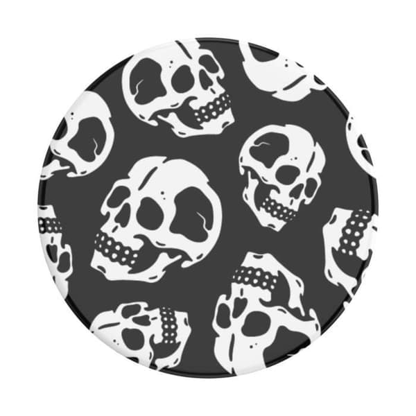 PopGrip för Smartphone Universell Skelly PopSockets Vit / Svart