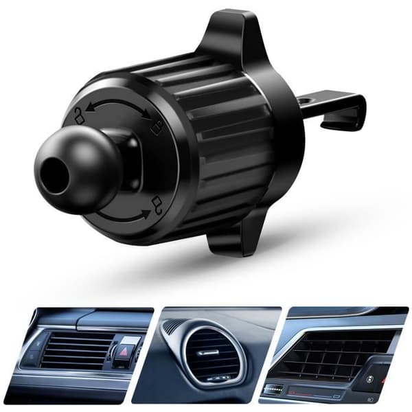 Stöd Auto Magnetisk Telefon Galler Ventilation Dashboard Svart