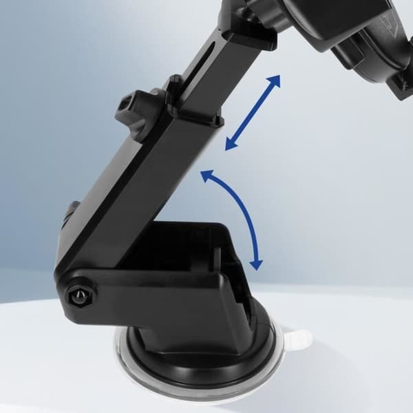 Stöd för Smartphone Bil Automatisk Fästen Sugekop 3mk Svart
