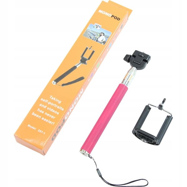 Selfie stick monopad holder