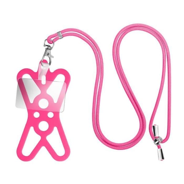 Cordon Smartphone med Universell Justerbar Silikon 90cm fuchsia