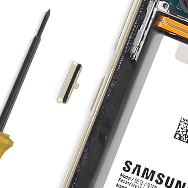 "Original Samsung Powerknapp för Samsung Galaxy S24 och S24 Plus Beige"
