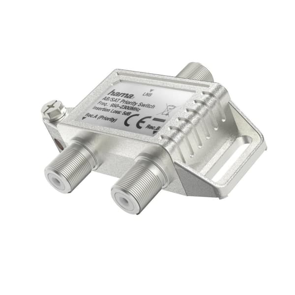 Hama - Antennesplitter - F-stik hun til F-stik hun - skærmet - 75 dB - sølv (00205232)