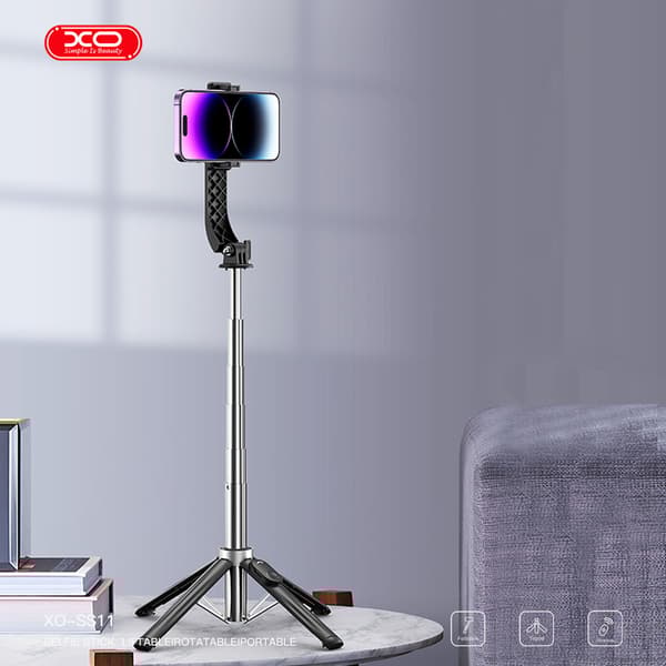XO Selfie-tikku Bluetoothilla ja sisäänrakennetulla jalustalla - 100 cm