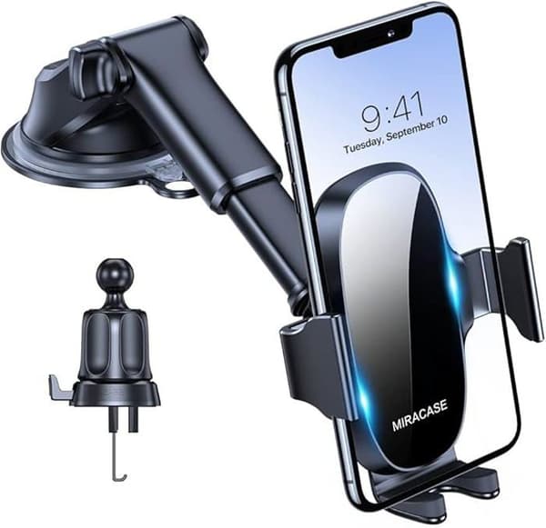4-i-1】Biltelefonhållare för & Vindruta & Luftutlopp & Kontor Kompatibel med Alla Smartphones 4.0''-7.0'''