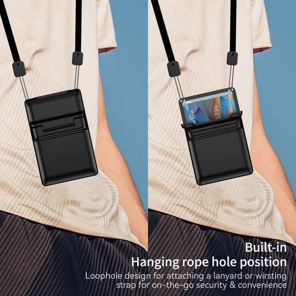 INF Magnetisk kort holder pung med stativ til telefon Sort