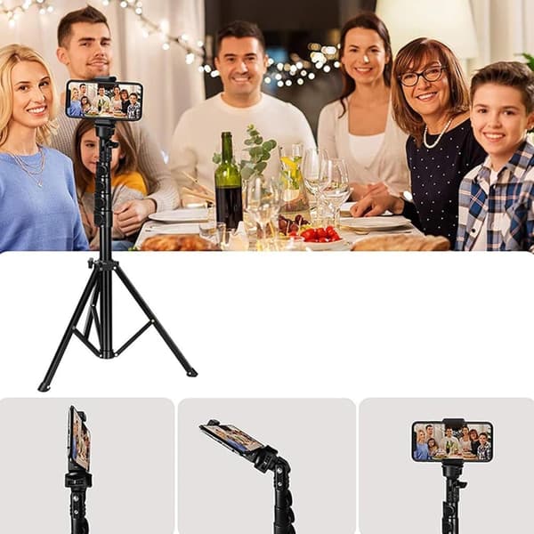 Mobilstativ / Kamerastativ Selfiepinne Tripod (45–160 cm)–teleskopiskt stativ för mobil och kamera