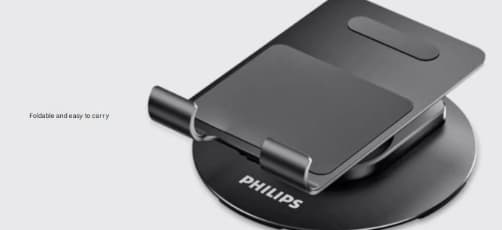Philips Matkapuhelinteline Pöytä Alumiiniseos 360° Pyörivä Taitettava Säädettävä Nosto Laiska Kiinnike Tablettitietokone iPad Universal Universal Live