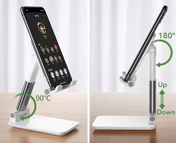 STAND TABLETMONHOLDER TIL BORD FOLDBAR 4-13" SORT