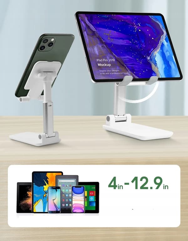STAND TABLETMONHOLDER TIL BORD FOLDBAR 4-13" SORT