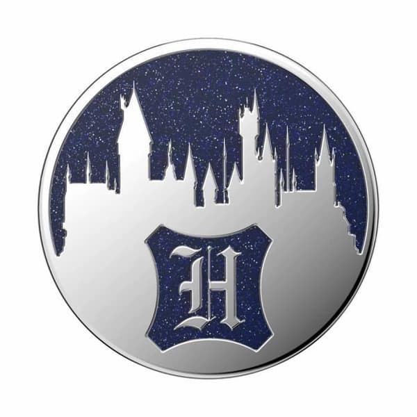 Popsockets Glitter Hogwards emalj smartphonegrepp - silver - 39,74x7x24,25 mm