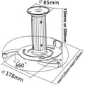 Miniatyrbild 3 av 3: Takstöd - My Wall - H16-2WL - Max 32 kg - Avstånd 145-210mm - Vit