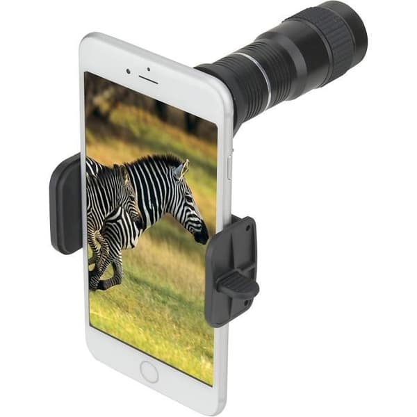 Universellt Smartphone-adapter - CARSON - HookUpz IC-918 - 6x teleobjektiv - Justerbart stativ - Svart