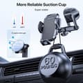 Miniatyrbild 3 av 4: Stöd Telefontillbehör Bil - MIRACASE - 360° Rotation - Kraftfull Sugpropp - Kompatibel med 4-7 tum