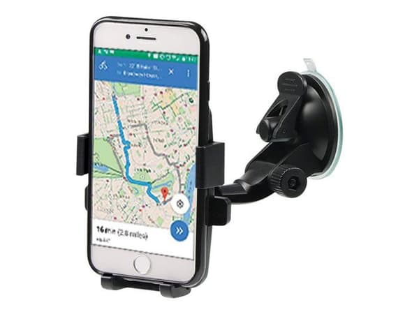 Stöd Smartphone - MOBILIS - Universell - Automatisk Öppning - Rotation 360° - Svart