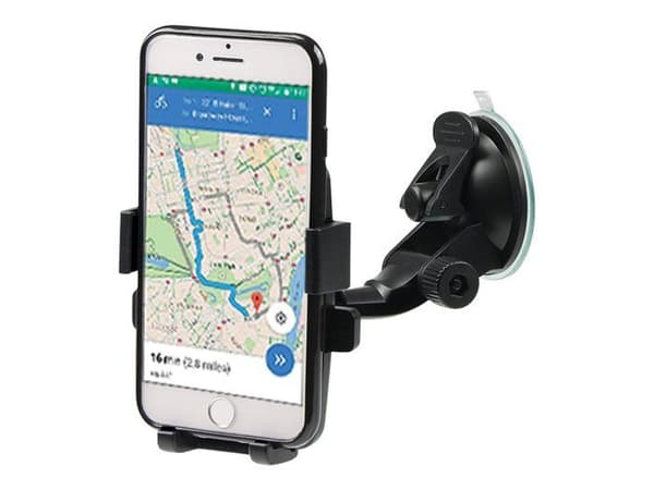 Stöd Smartphone - MOBILIS - Universell - Automatisk Öppning - Rotation 360° - Svart