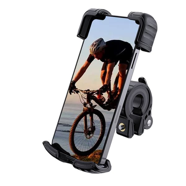 INF Sikker Sort Cykeltelefonholder med Patenteret Knop - Styr