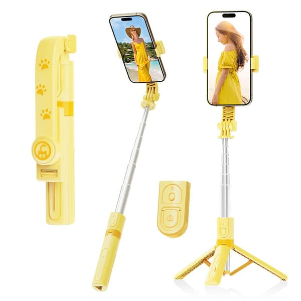 Ny KT02 tecknad tripod selfie stick mobiltelefon universell fotografering Gud allt-i-ett skrivbord realtidsstöd