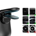Miniatyrbild 4 av 4: För XIAOMI smartphones: Universell magnetisk bilhållare med fjäderklämma för luftventil för telefoner - Svart