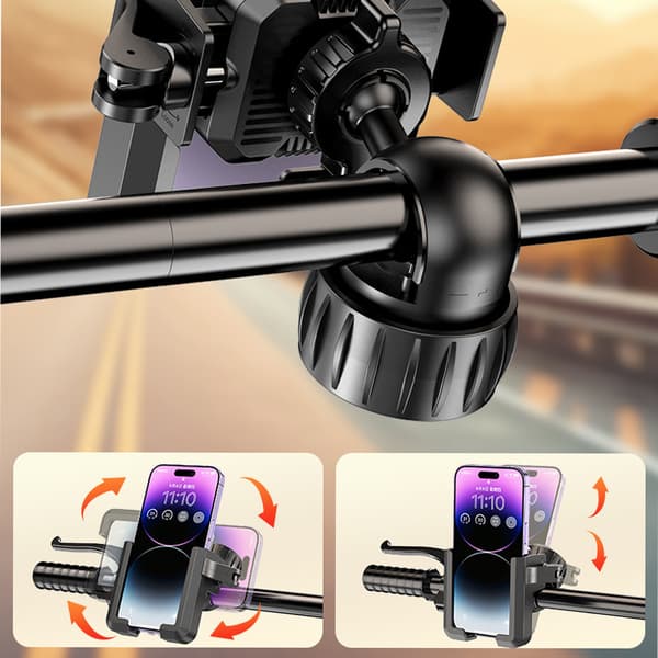 INF Sikker & Justerbar Cykeltelefonholder - Halv-Wrap Design