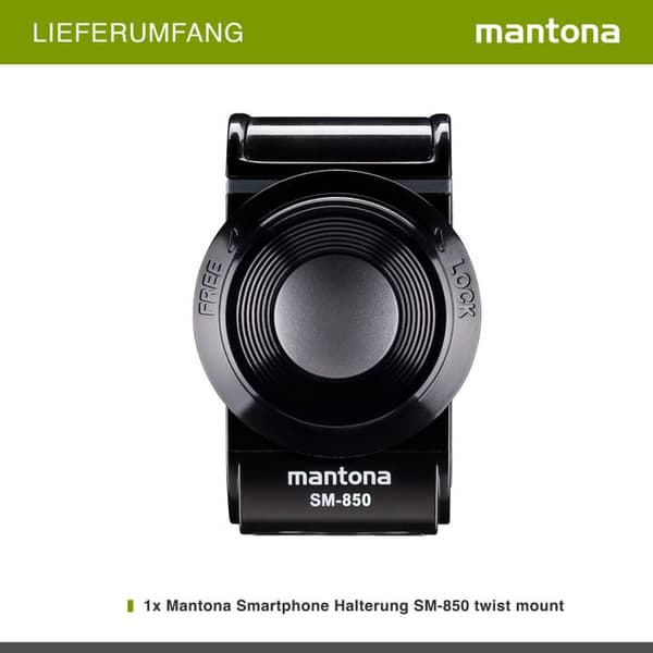 Smartphonehållare Mantona SM-850 Invändig gänga 1-4"