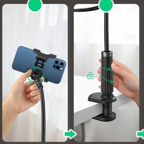 UGREEN telefonhållare med justerbart svanhals smartphoneställ med förlängbar arm