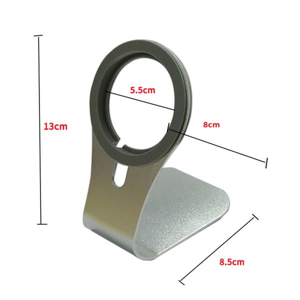 Alumiiniseoksesta valmistettu latausteline matkapuhelimen työpöydälle Magneettinen jalusta Metalliteline Magsafe Stand Langaton latausteline