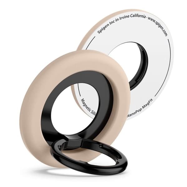 Fingerstöd med stödfunktion (Beige Kokosnöt) Spigen Nano Pop MagSafe Telefonring