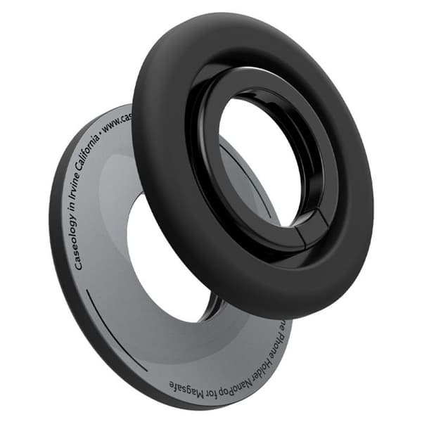 Stöd-ring för telefon Spigen Nano Pop MagSafe (Svart Sesam)