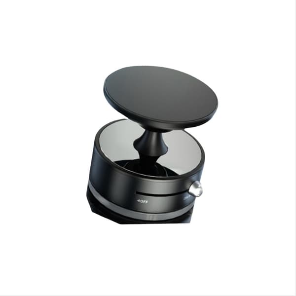 INF 360° Roterende Magnetisk Telefonholder i Aluminiumlegering Sort
