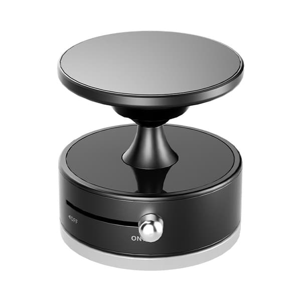 INF 360° Roterende Magnetisk Telefonholder i Aluminiumlegering Sort