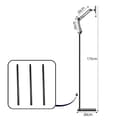 Miniatyrbillede 2 af 2: Gulvstativholder, justerbar arm, metalkonstruktion,B 175cm med Pan