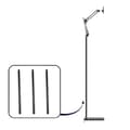 Miniatyrbillede 1 af 2: Gulvstativholder, justerbar arm, metalkonstruktion,B 175cm med Pan