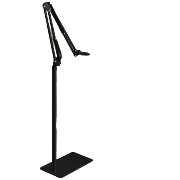 Puhelin- ja tablettiteline, 360° kääntö, sopii 12-20 cm laitteille, kevyt muotoilu,Musta, ei mitään