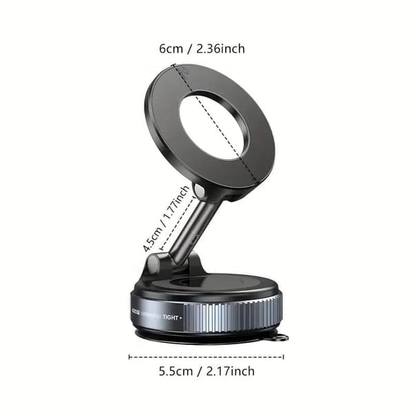 OBOSOE 360° Rotation Mobilholder, Bilholder, Foldbar og Justerbar, Universal Kompatibel, ABS Materiale, Til Bil/Bruser/Rejser/Fitnesscenter