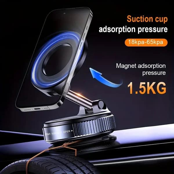 OBOSOE 360° Rotation Mobilholder, Bilholder, Foldbar og Justerbar, Universal Kompatibel, ABS Materiale, Til Bil/Bruser/Rejser/Fitnesscenter