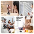 Miniatyrbillede 9 af 10: OBOSOE 360° Rotation Mobilholder, Bilholder, Foldbar og Justerbar, Universal Kompatibel, ABS Materiale, Til Bil/Bruser/Rejser/Fitnesscenter
