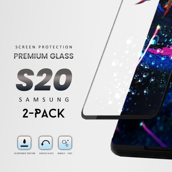 2-Pack Samsung Galaxy S20 - Härdat Glas 9H - Super Kvalitet 3D