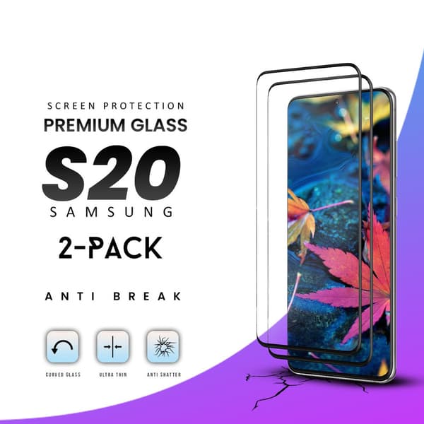 2-Pack Samsung Galaxy S20 - Härdat Glas 9H - Super Kvalitet 3D