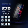 Miniatyrbild 1 av 5: 2-Pack Samsung Galaxy S20 - Härdat Glas 9H - Super Kvalitet 3D