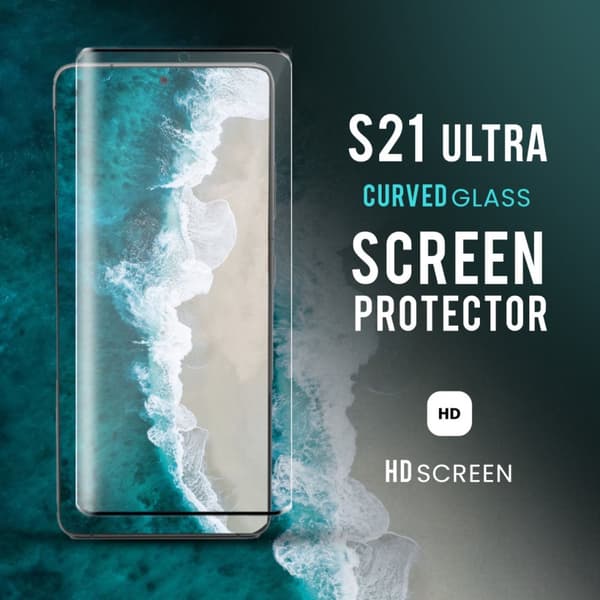 Samsung S21Ultra - Härdat Glas 9H - Super Kvalitet 3D Skärmskydd