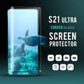 Miniatyrbild 1 av 5: Samsung S21Ultra - Härdat Glas 9H - Super Kvalitet 3D Skärmskydd