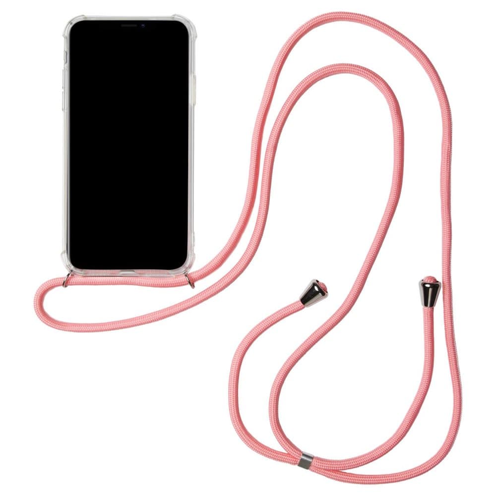 Mobilskal med Halsband för Samsung Galaxy S9+ / S9 Plus Skydd Silikon Rem Rosa