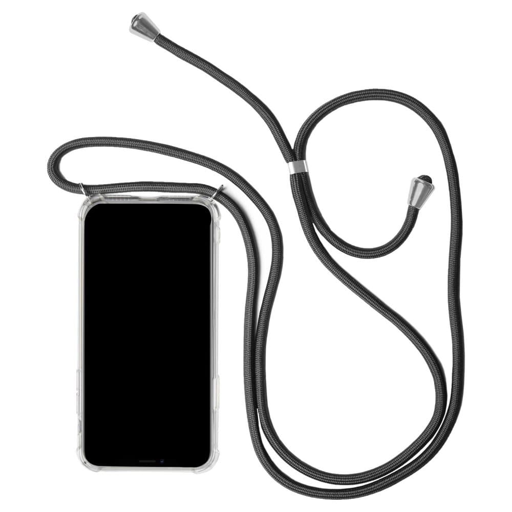 Mobilskal med Halsband för Samsung Galaxy S7 Klar Mobilskydd Silikon Skydd Grå