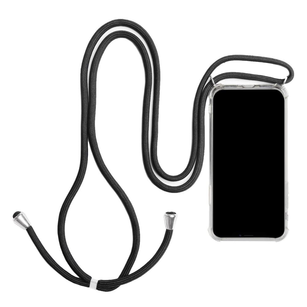 Mobilskal med Halsband för Samsung Galaxy S10 Stötsäker Klar Silikon Skydd Grå