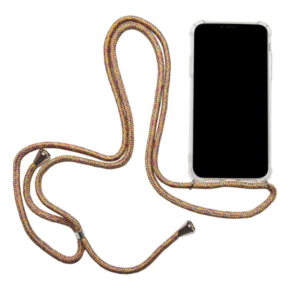 Apple iPhone 7 Plus / 8 Plus Telefon Halsband Skydd Textil TPU Mobil Regnbåge